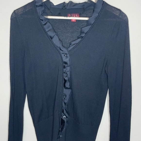𝅺elle black ruffle button up cardigan - Picture 6 of 6